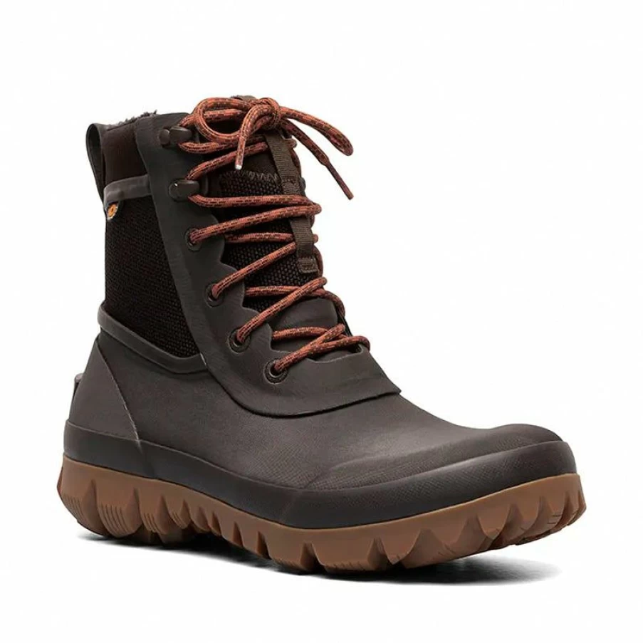 Online * Men'S Arcata Urban Lace Dark Brown Bogs Exclusive Design