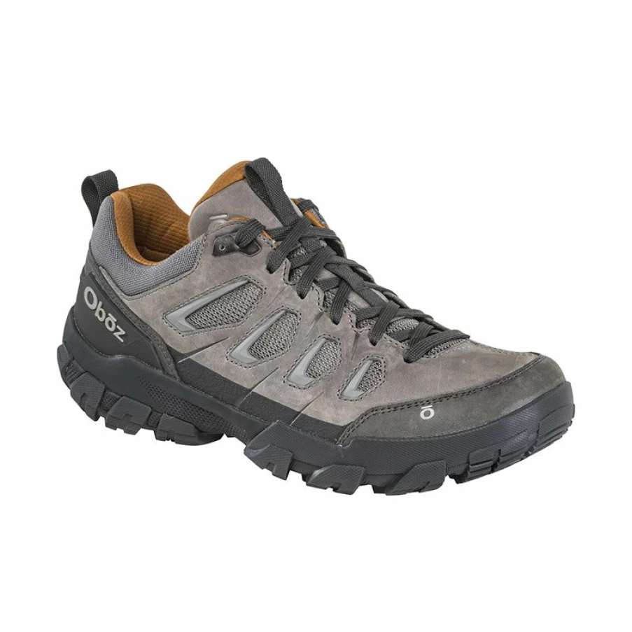 Online * Men'S Sawtooth X Low Hazy Grey Oboz Best Choice