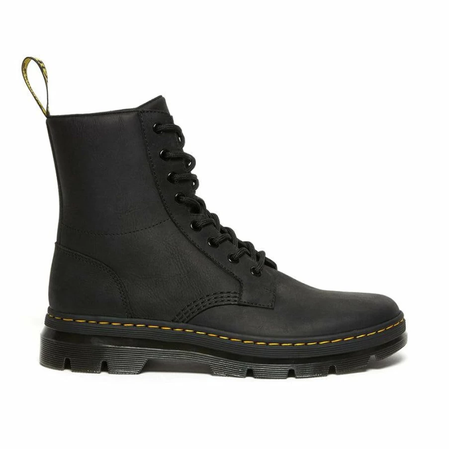 Clearance * Men'S Combs Leather Black Wyoming Dr. Martens Exclusive Design