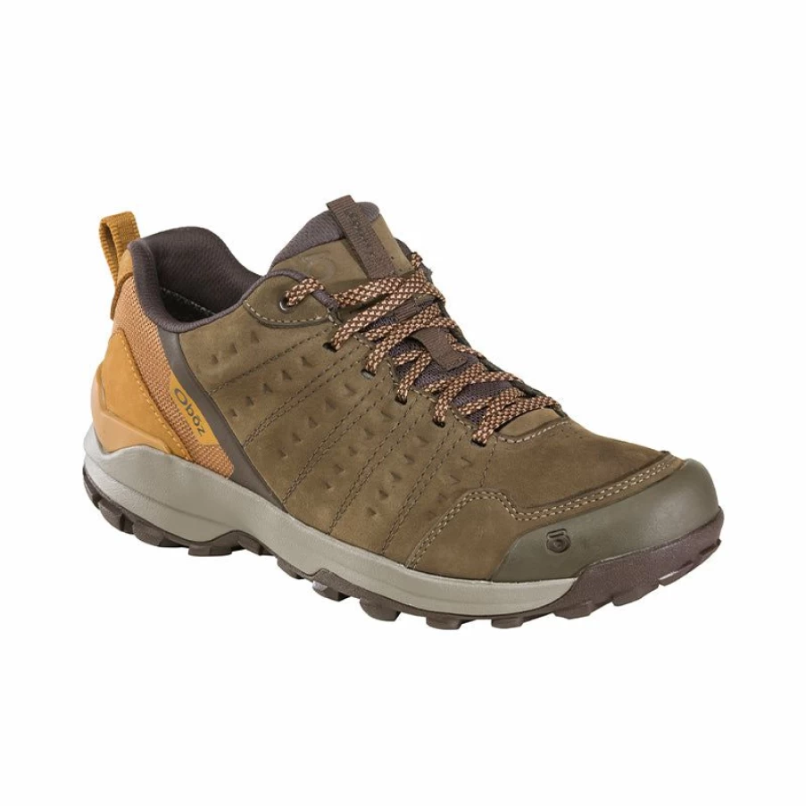 Online * Men'S Sypes Low Leather Waterproof Wood Oboz Hot Sale