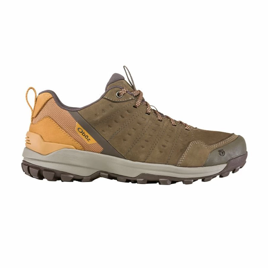 Online * Men'S Sypes Low Leather Waterproof Wood Oboz Hot Sale