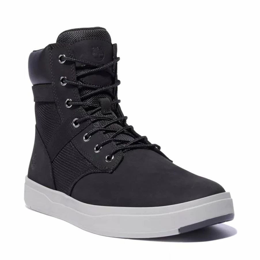 Online * Men'S Davis Square Boot Black Nubuck The Timberland Company Lower Prices