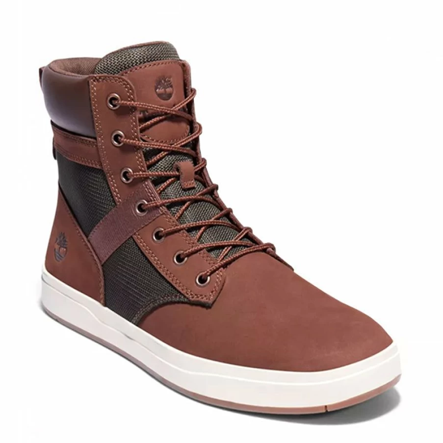 Wholesale * Men'S Davis Square Boot Dark Brown Nubuck Timberland Popular