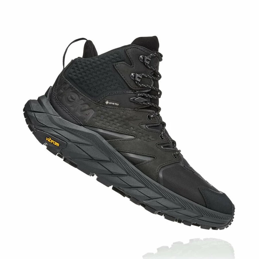 Hot * Men'S Anacapa Mid Gore-Tex Black/Black Hoka Lower Prices