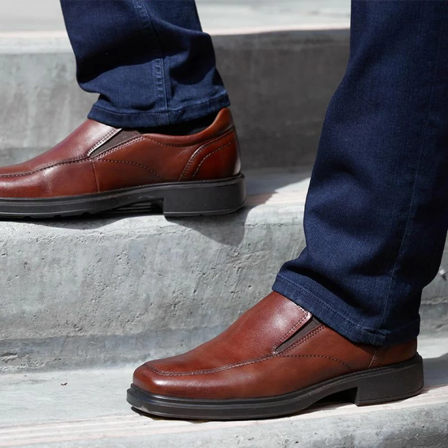 Wholesale * Men'S Helsinki 2.0 Apron Toe Slip On Cognac Ecco Shop