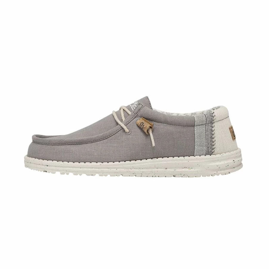 Online * Men'S Wally Linen Natural Grey Heydude Best Choice