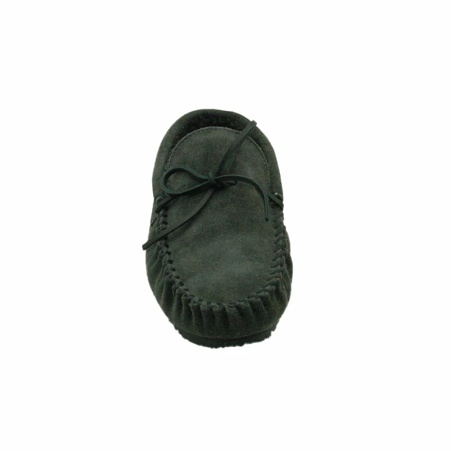 Online * Men'S Clint Classic Trapper Charcoal Minnetonka Moccasin Cheaper