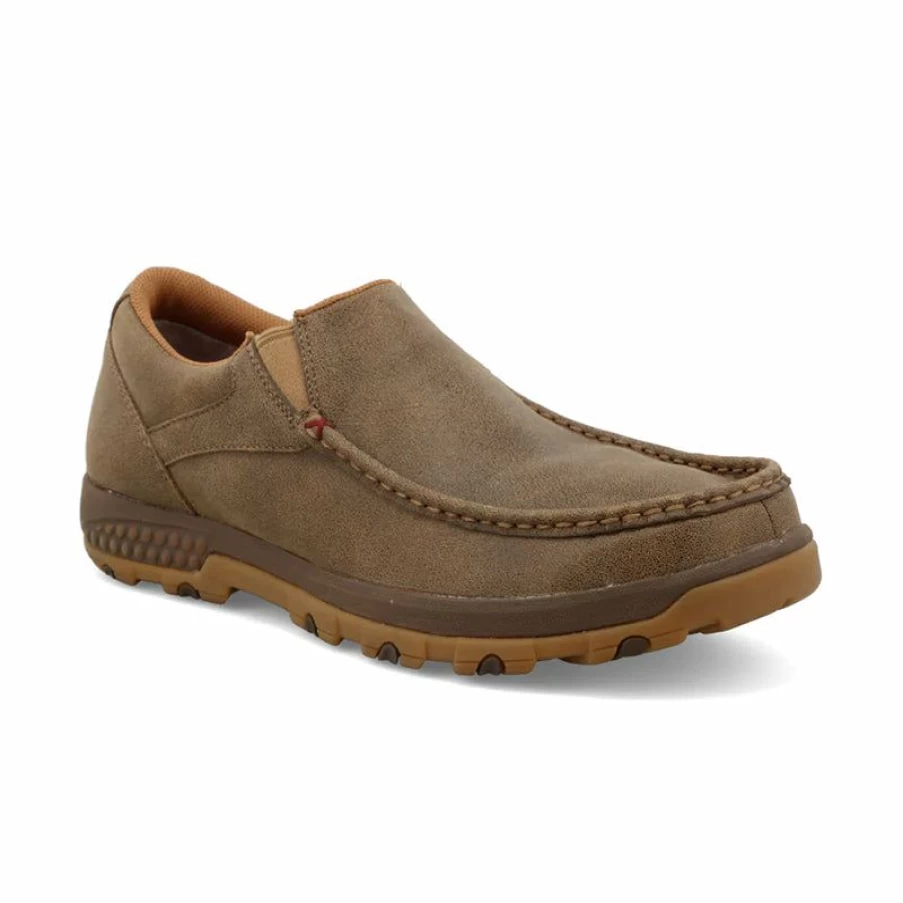 New * Men'S Cellstretch Slip-On Driving Moc Bomber Twisted X Lower Prices