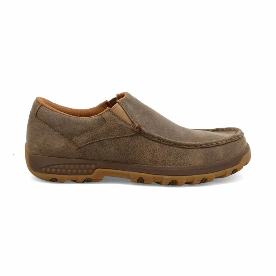 New * Men'S Cellstretch Slip-On Driving Moc Bomber Twisted X Lower Prices