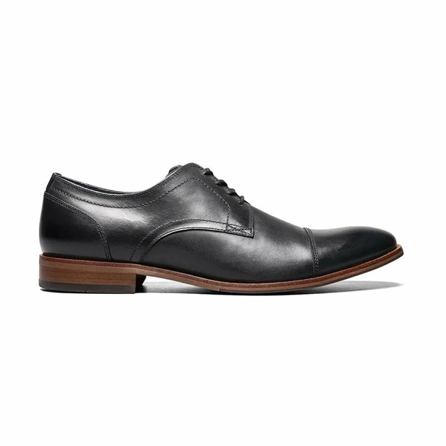 New * Men'S Flex Cap Toe Black Smooth Florsheim Discount Store