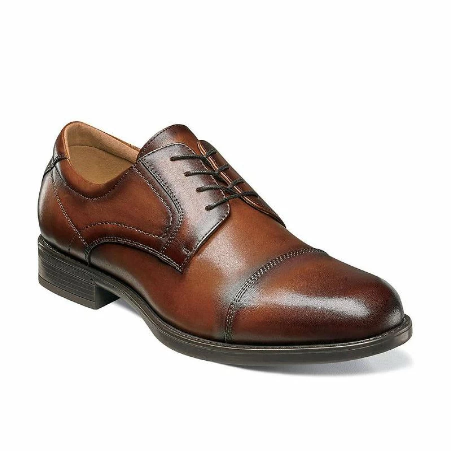 Clearance * Men'S Midtown Cap Toe Oxford Cognac Florsheim Quality Guarantee