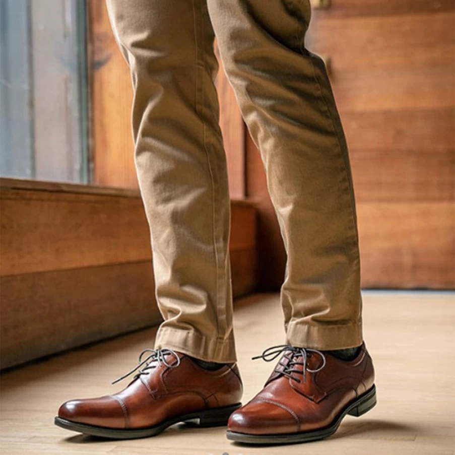 Clearance * Men'S Midtown Cap Toe Oxford Cognac Florsheim Quality Guarantee