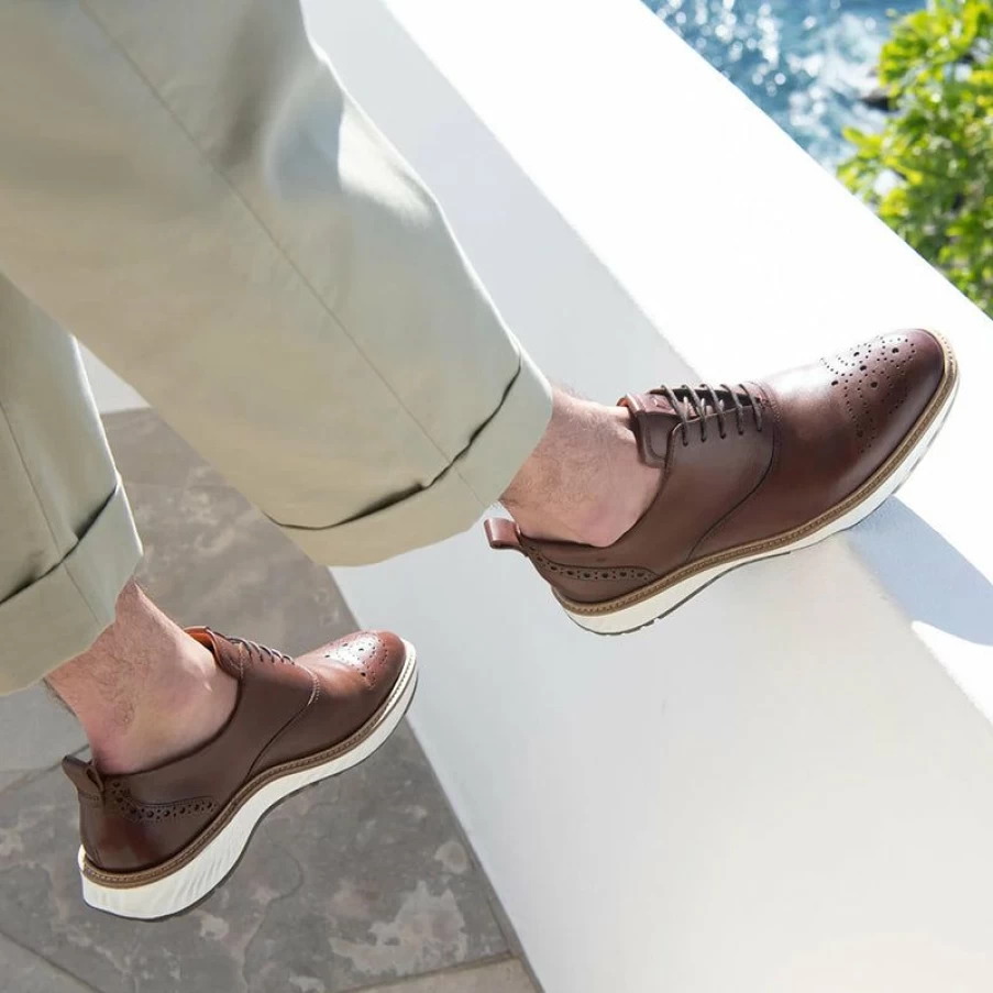 New * Men'S St.1 Hybrid Derby Wing Cognac Ecco Less Expensive