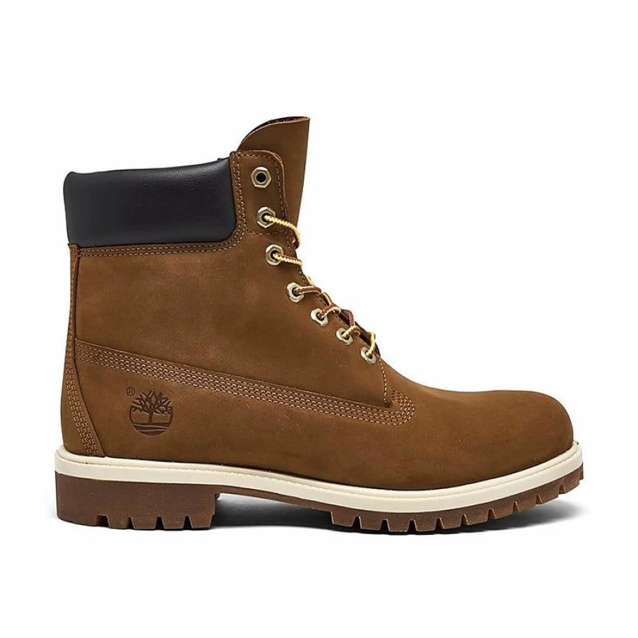 New * Men'S 6 In Premium Waterproof Dark Brown Nubuck The Timberland Company Fire Sale