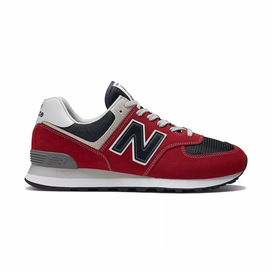 New * Men'S 574 Red/Navy New Balance Discount Sale