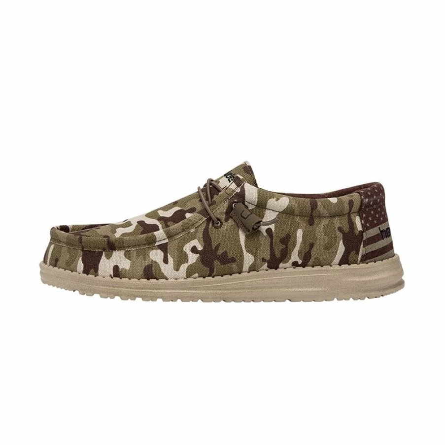 New * Men'S Wally Camo Flag Heydude Fire Sale